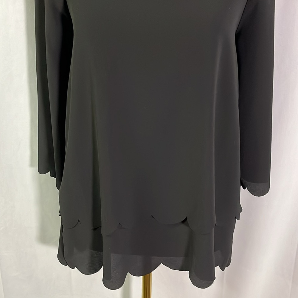 Papermoon Black Scalloped Open Back Blouse - Picture 7 of 16